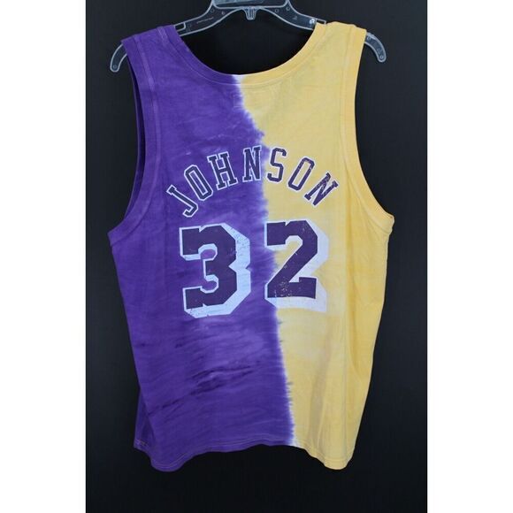 Mitchell & Ness Mens L NWOT LA Lakers Magic Johnson TieDye Tank Top NBA #32 - Picture 6 of 8